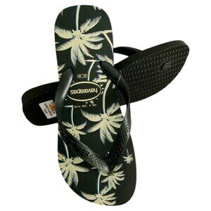 NWT HAVAIANAS MSRP $29.99 MEN'S BLACK BEACH THONG FLIP FLOPS SANDALS